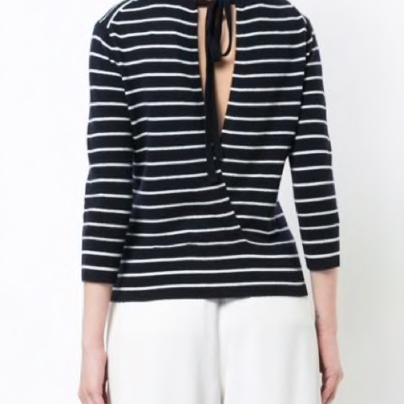 Vince Stripe Cashmere tie back Sweater - Picture 2 of 6